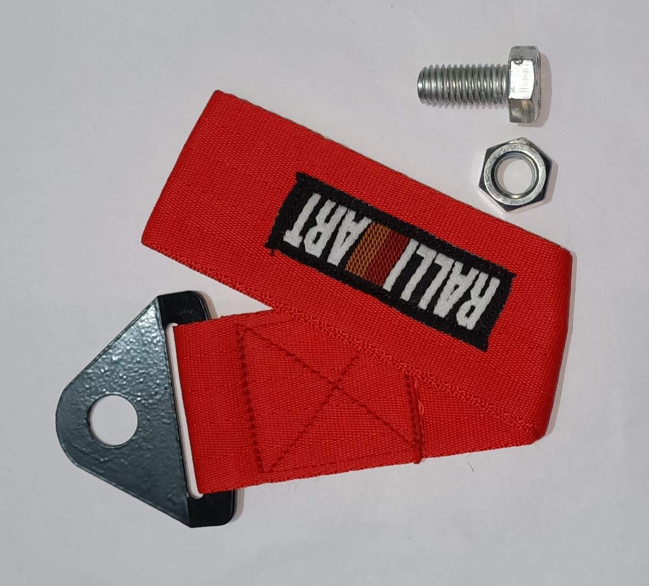 RALLIART CAR Truck Tow Belt Strap Universal Front Rear Tow Strap Tow Hook Towing Belt (Nylon, 1000 kg Pull Capacity 1 Piece
