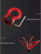Round Dummy Hook Car Bumper Tow Hook Universal Decorative Racing Style Trailer Hook Sticker Rear Tow Strap Tow Hook Towing Belt (RED PVC Round Dummy Hook)