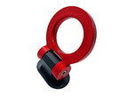 Round Dummy Hook Car Bumper Tow Hook Universal Decorative Racing Style Trailer Hook Sticker Rear Tow Strap Tow Hook Towing Belt (PVC Round Dummy Hook)