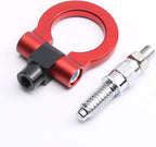 RED 1PC, Metal Round Hook JDM Racing Aluminum Triangle Tow Hooks Eyes Front Rear Japanese Car Auto Traile Rear Japanese Car Auto Trailer.