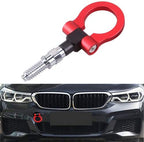 RED 1PC, Metal Round Hook JDM Racing Aluminum Triangle Tow Hooks Eyes Front Rear Japanese Car Auto Traile Rear Japanese Car Auto Trailer.