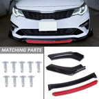 4pcs Car Front Bumper Splitter Universal Durable Car Front Lip Chin Bumper Body Kit, Universal Front Bumper Lip Splitter Protection Splitter Spoiler