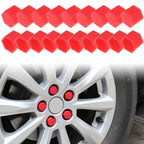 20pcs/Set RED Silicone car Wheel Nuts Bolts Cover dust Protective tyre Valve Screw Cap Cover&nbsp;