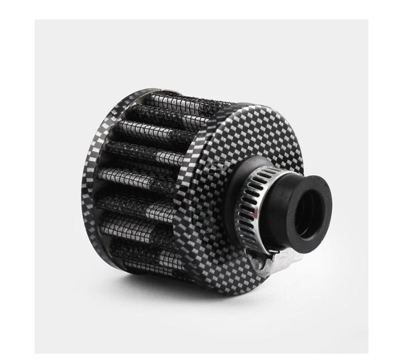 Small K N Filter Interface Bike CAR Air Filters 12Mm Air Intake Small Head Filter Modified Air Intake Filterr Vent Crankcase Smalll Engine Auto Accessories (CARBON SMALL AIR FILTER)