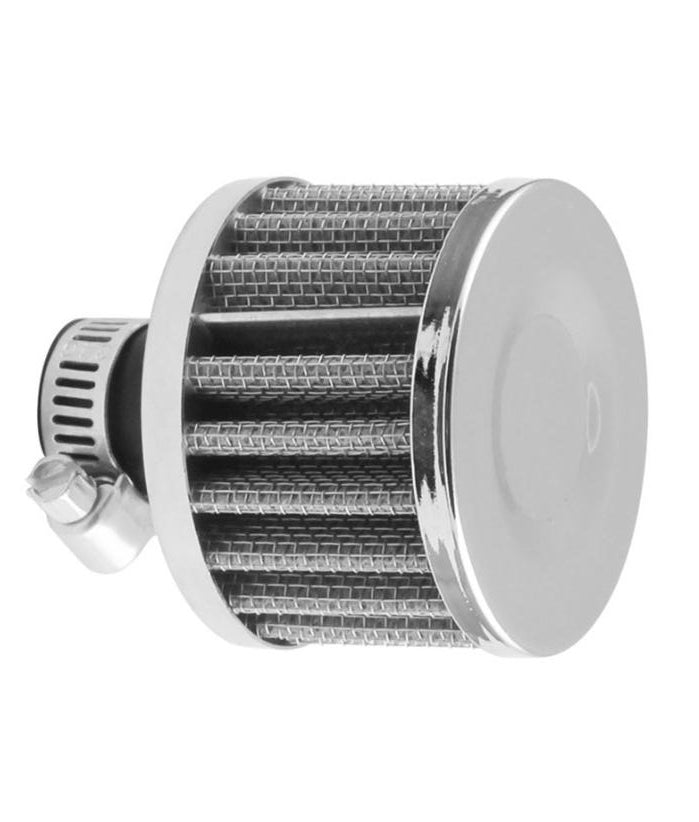 Universal Interface Bike CAR Air Filters 12Mm Air Intake Small Head Air Filter Modified Air Intake Filter Turbo Vent Crankcase Small Engine Applications K N (SILVER SMALL AIR FILTER.)