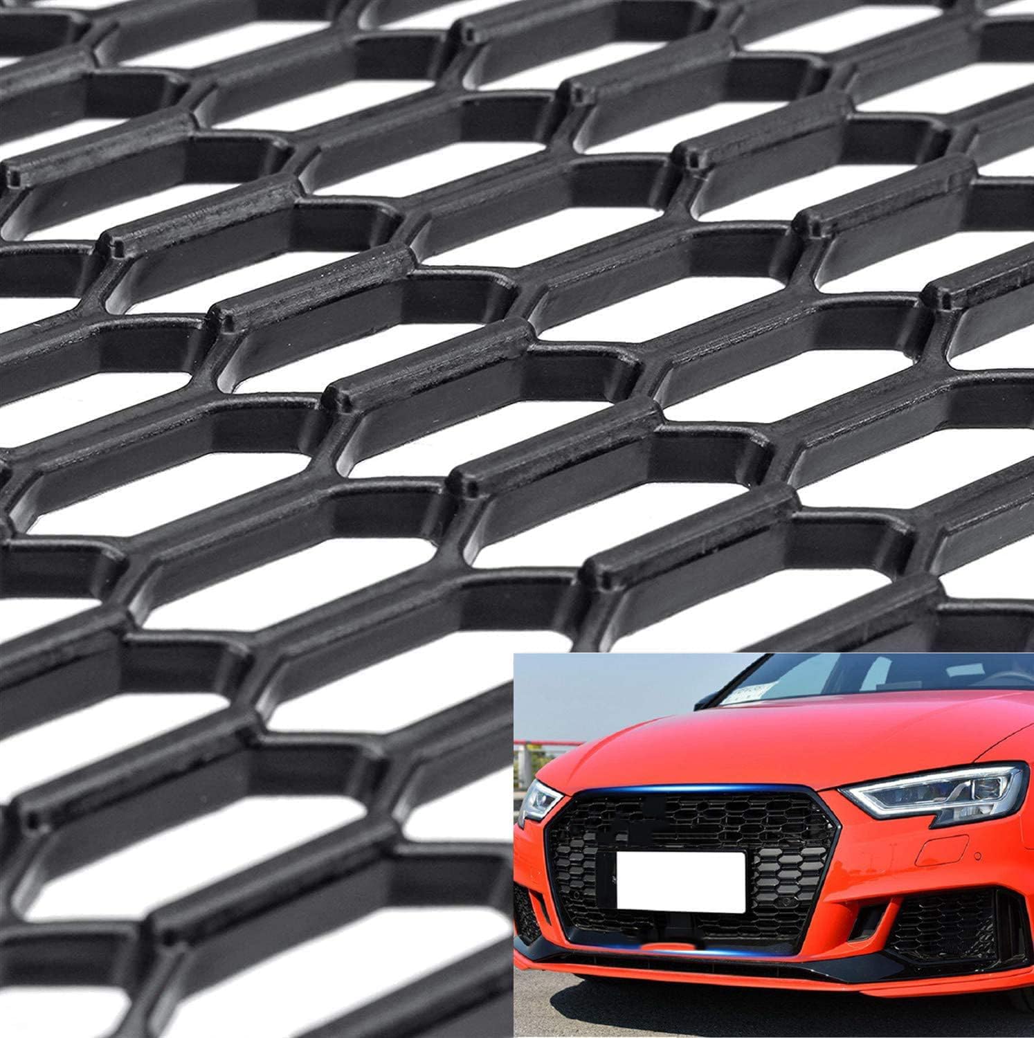 CAR MESH GRILL ABS Racing Honeycomb Mesh 47x16 Inches Honeycomb Hole 8x20 mm