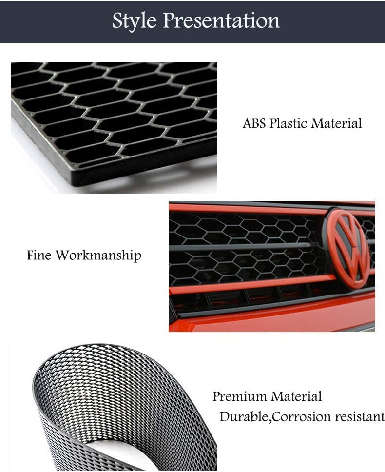 CAR MESH GRILL ABS Racing Honeycomb Mesh 47x16 Inches Honeycomb Hole 8x20 mm