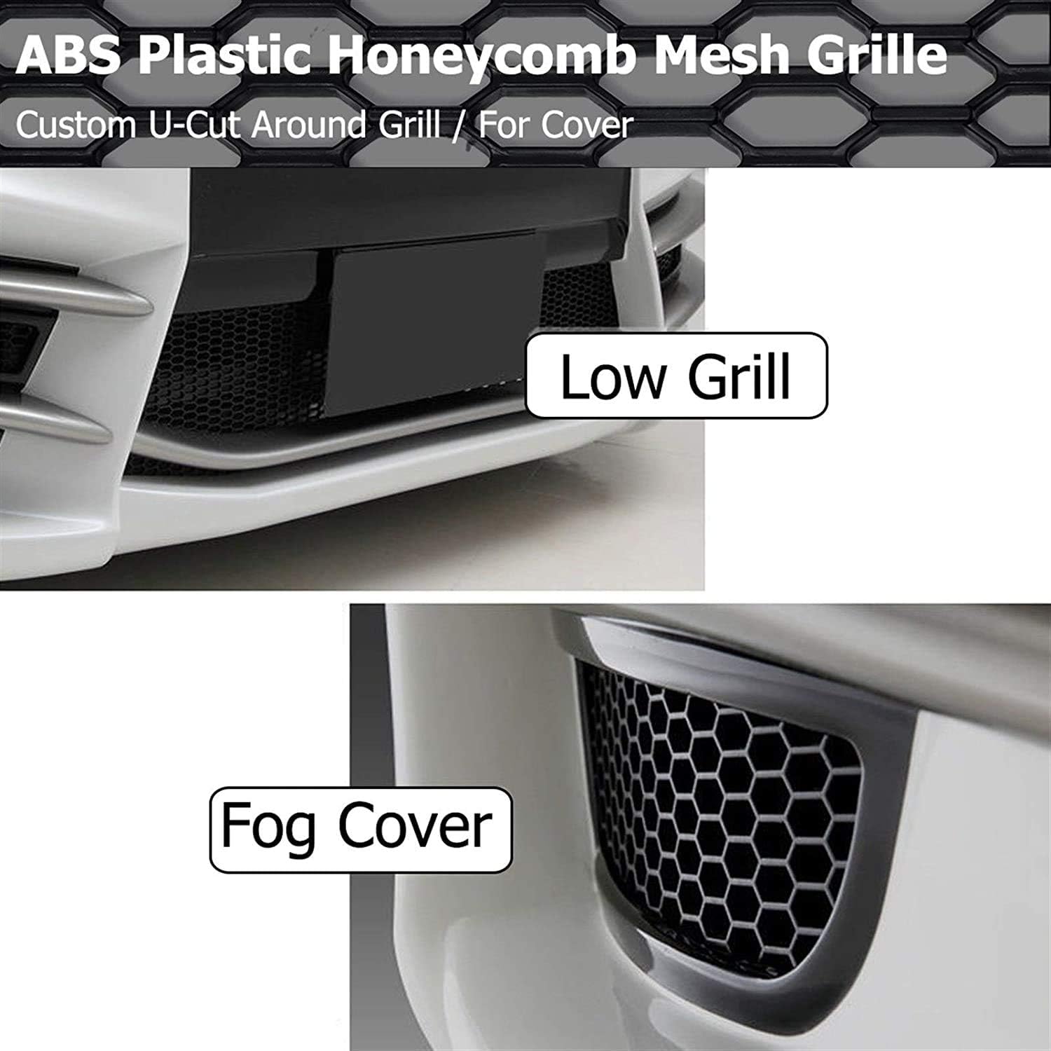 CAR MESH GRILL ABS Racing Honeycomb Mesh 47x16 Inches Honeycomb Hole 8x20 mm