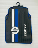 Car Floor mat Premium Racing Blue Sparco JDM Mat Washable Car mat Water Proof car mat Rubber Anit Slip Racing Sport Mats Universal Matt 5 PC/1 Set