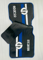 Car Floor mat Premium Racing Blue Sparco JDM Mat Washable Car mat Water Proof car mat Rubber Anit Slip Racing Sport Mats Universal Matt 5 PC/1 Set