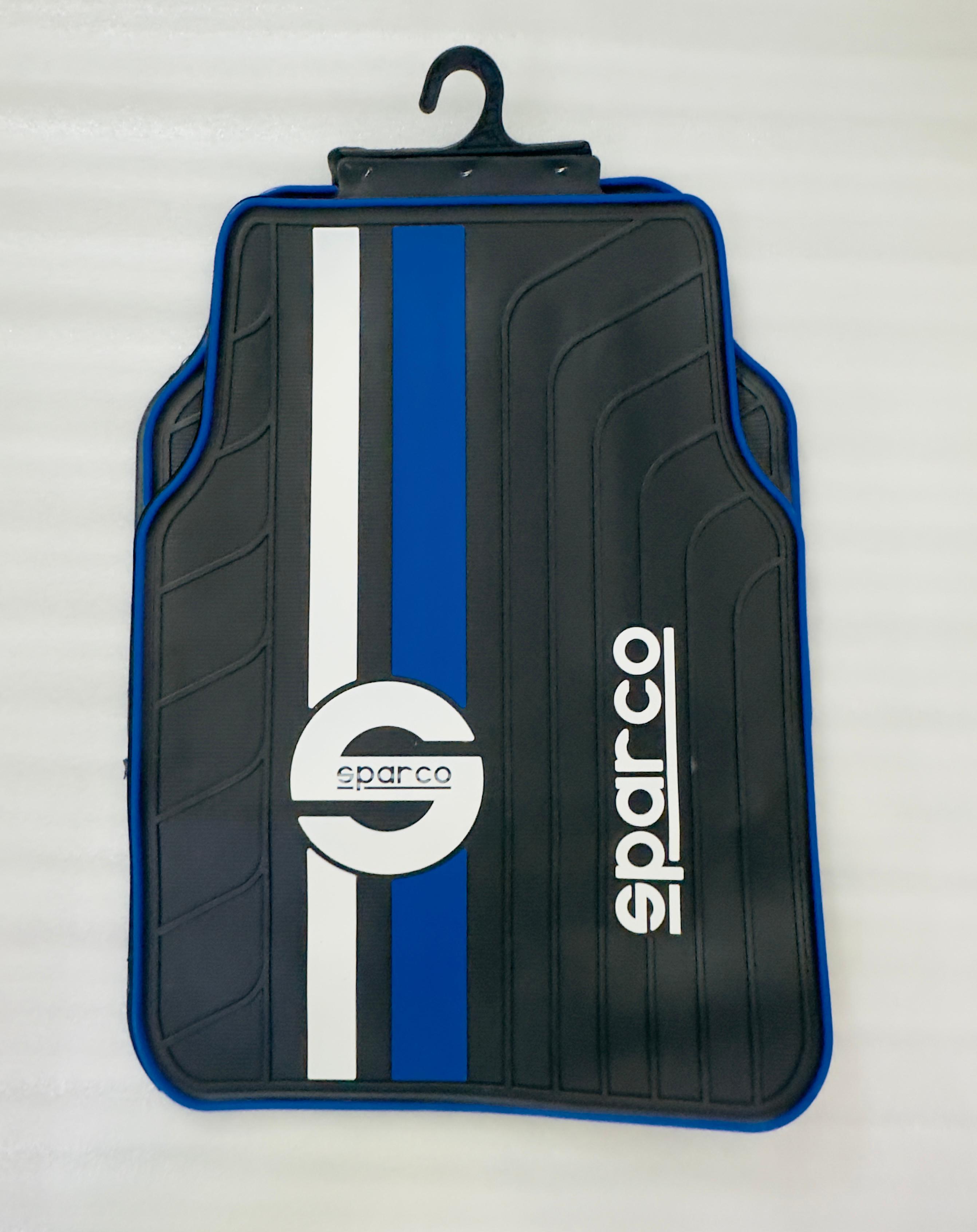 Car Floor mat Premium Racing Blue Sparco JDM Mat Washable Car mat Water Proof car mat Rubber Anit Slip Racing Sport Mats Universal Matt 5 PC/1 Set