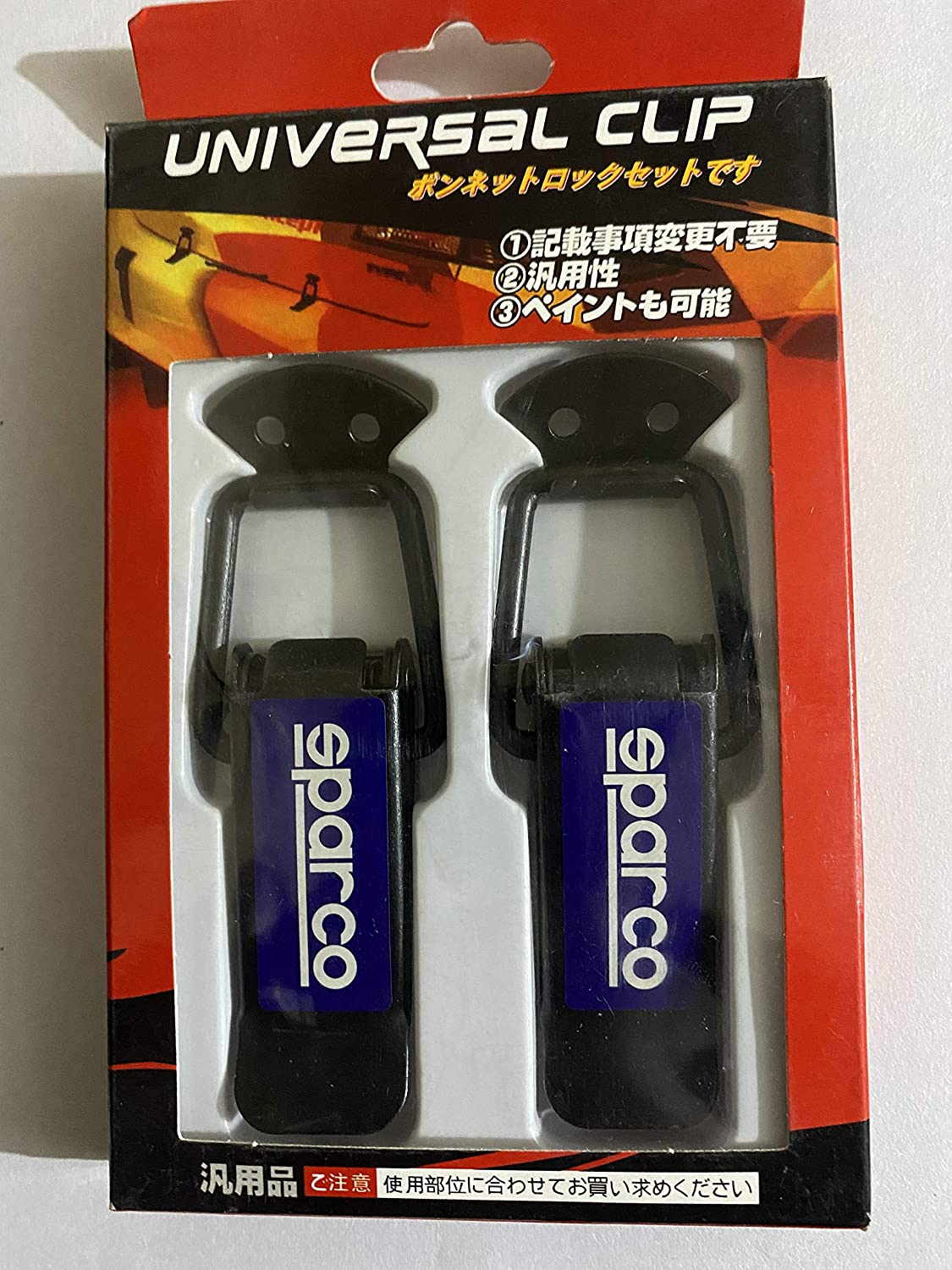 2PC/Set Sparco Metal Bumper Clip JDM Racing Car Big Boot Bonnet Side Bumper Guards Toggle Fasteners Catch Clips Sparco Bumper Clips.