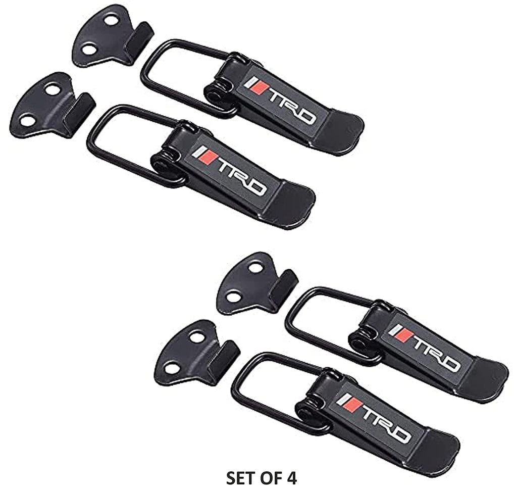4PC/Set TRD Bumper Clip JDM Racing Car Big Boot Bonnet Side Bumper Guards Toggle Fasteners Catch Clips TRD Bumper Clips.