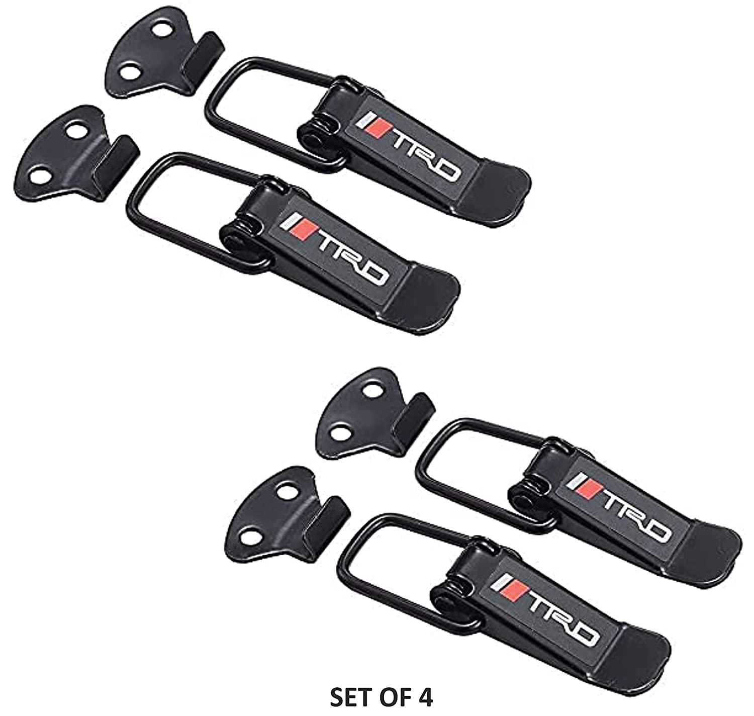 4PC/Set TRD Bumper Clip JDM Racing Car Big Boot Bonnet Side Bumper Guards Toggle Fasteners Catch Clips TRD Bumper Clips.