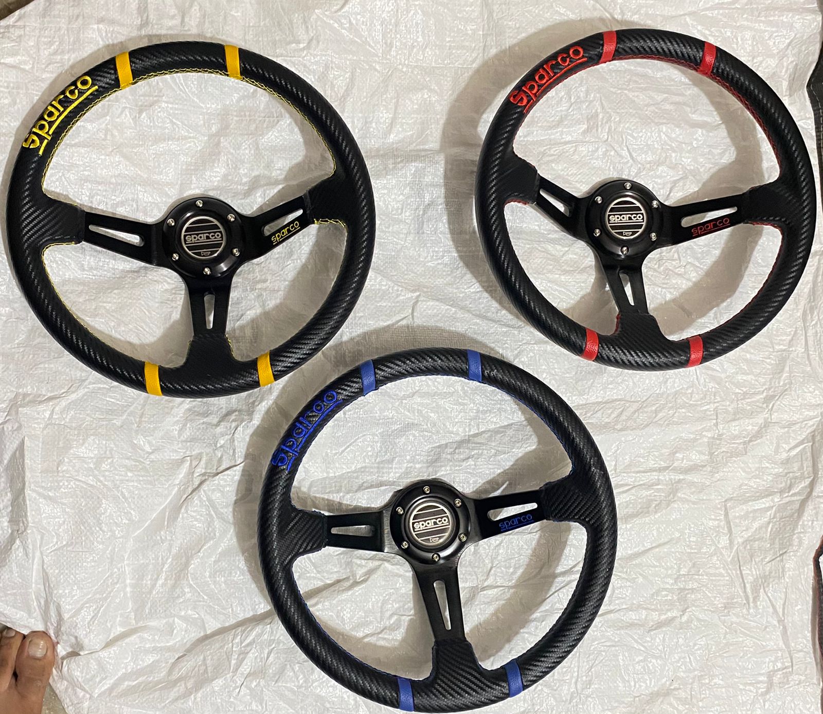 SPARCO CARBON EDITION 14INCH STEERING DEEP STYLE Universal Steering Wheel for Sports Car Look DRIFTING Rally Race Off Road WID FREE BOSS KIT HUB