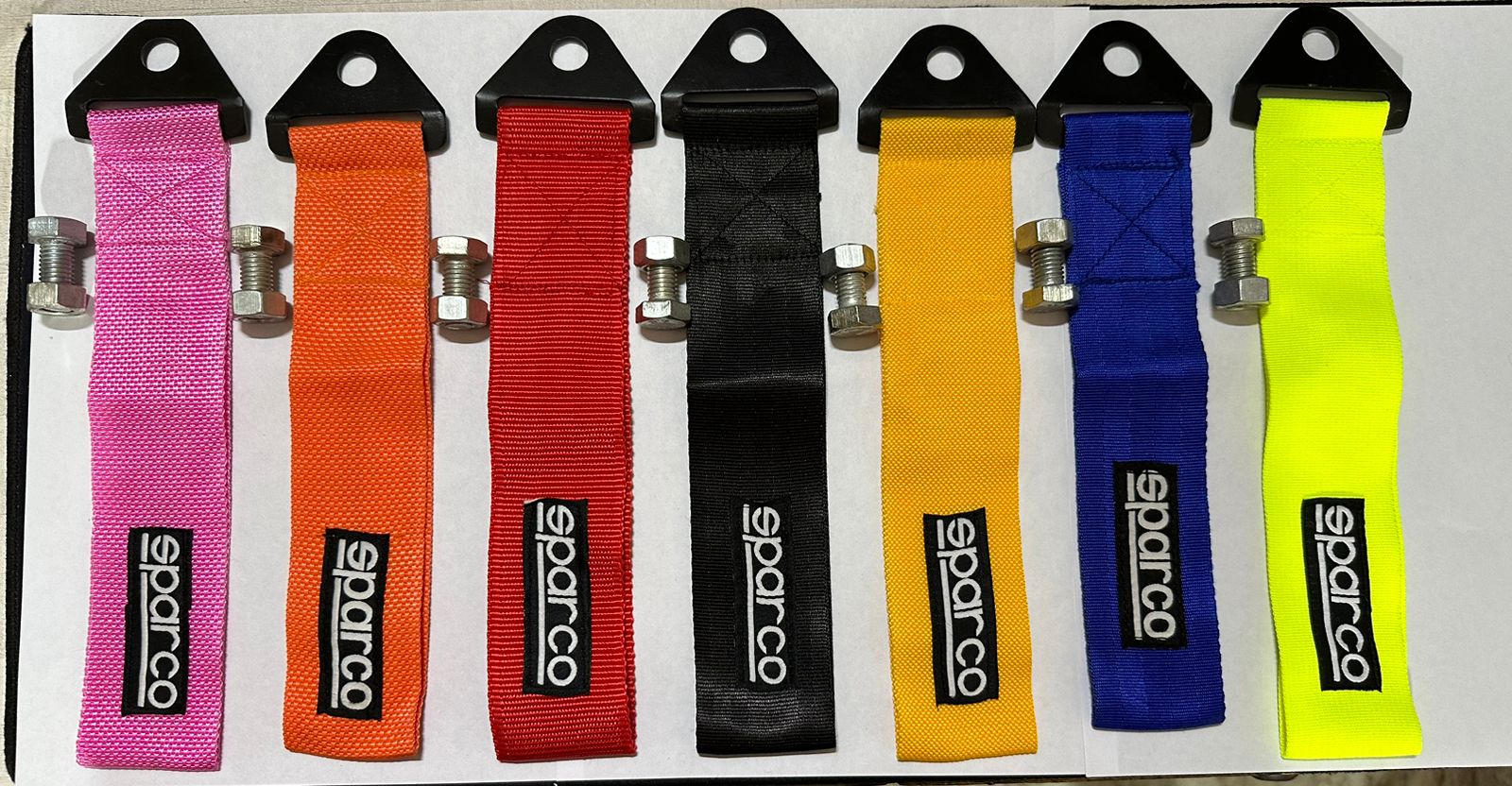 SPARCO CAR Truck Tow Belt StrapUniversal Front Rear Tow Strap Tow Hook Towing Belt (Nylon, 1000 kg Pull Capacity 1 Piece