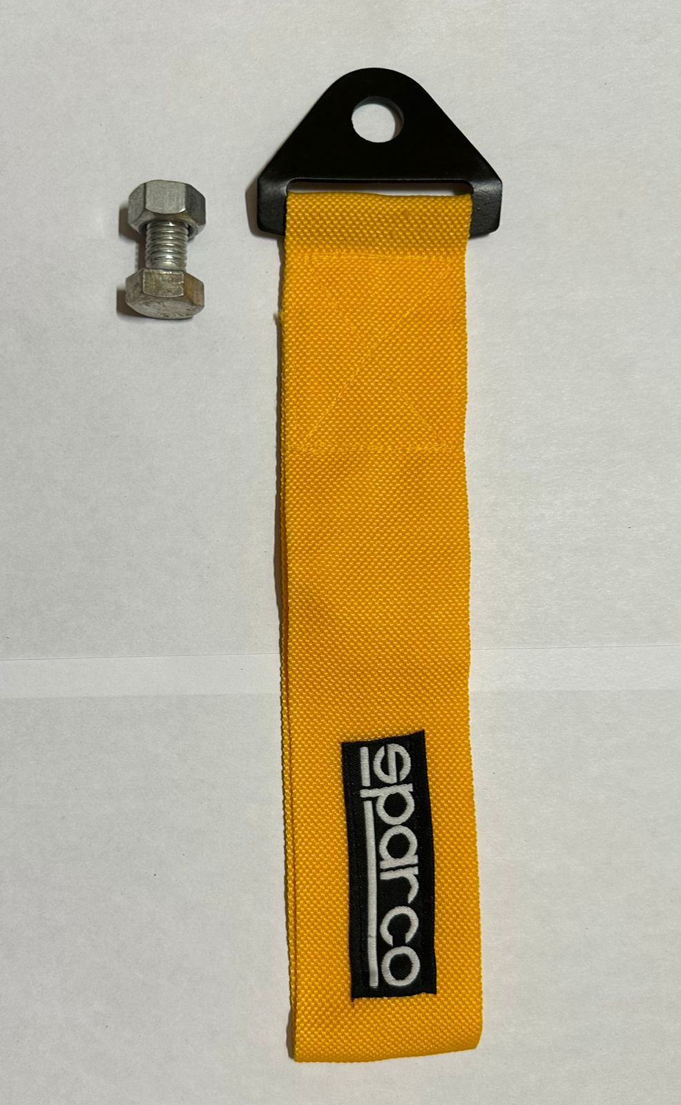 SPARCO CAR Truck Tow Belt Strap YELLOW Universal Front Rear Tow Strap Tow Hook Towing Belt (Nylon, 1000 kg Pull Capacity 1 Piece