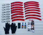 Speed Hunter Tyre Sticker for 4 Tire Tyres Customized Permanent Rubber Tire Tyres Sticker Auto Accessories (2 Glue + 2 Gloves Included)
