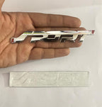 Chrome Sports Logo 13.7 x 2Cm Car Bike Metal Sports Sport Logo Car Emblem Premium 3D Badge Auto Racing Sport Sticker Grand Tourer Decal