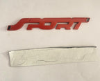 RED Sport Sign Logo 1PC (13.7 x 2Cm) Sports Car Bike Metal Sport Logo Car Emblem Premium 3D Badge Auto Racing Sport Sticker Grand Tourer Decal