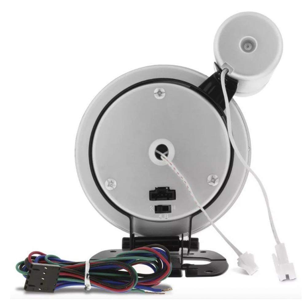 White RPM Tiger RPM Meter Speedometer Tacho Gauge Speedometer