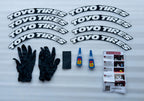4 Tire Tyre Stickers for 4 Tire Tyres Customized Permanent Rubber Tire Tyres Sticker Auto Accessories (2 Glue + 2 Gloves Included) (White Toyo TYRE Sticker.)