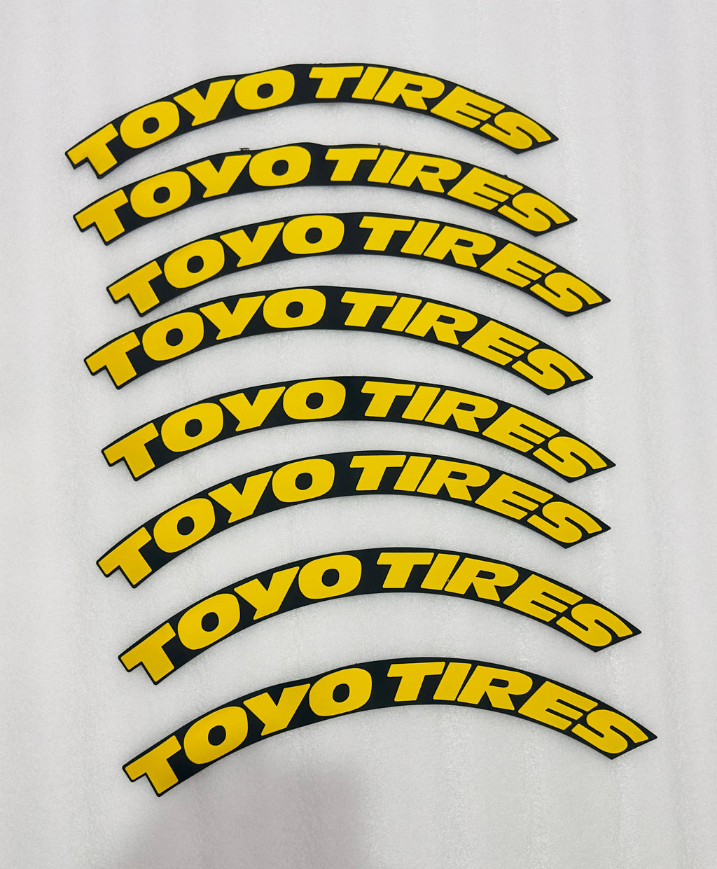 4 Tire Tyre Stickers for 4 Tire Tyres Customized Permanent Rubber Tire Tyres Sticker Auto Accessories (2 Glue + 2 Gloves Included) (Yellow Toyo TYRE Sticker)