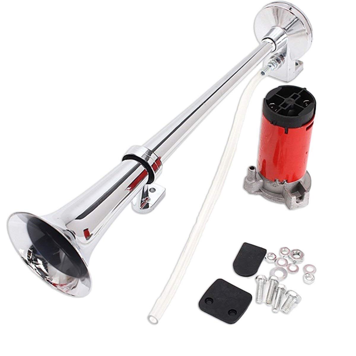 12V Single TRAIN Trumpet Air Horn Single Trumpet Air Horn And Compressor Powerful Loud 150db for Truck Boat SUV Train HORN