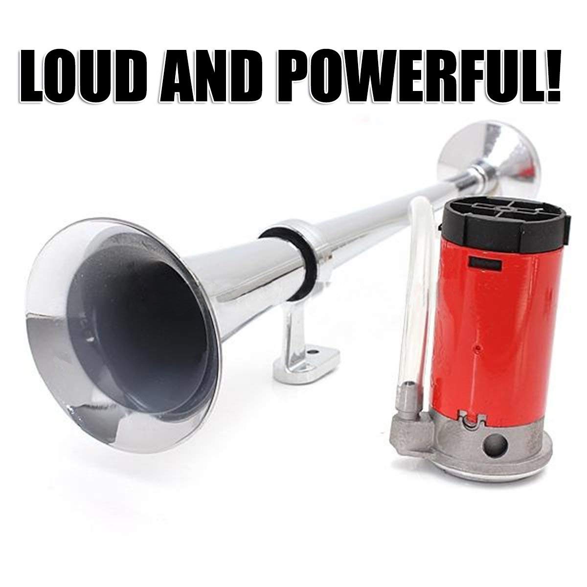 12V Single TRAIN Trumpet Air Horn Single Trumpet Air Horn And Compressor Powerful Loud 150db for Truck Boat SUV Train HORN