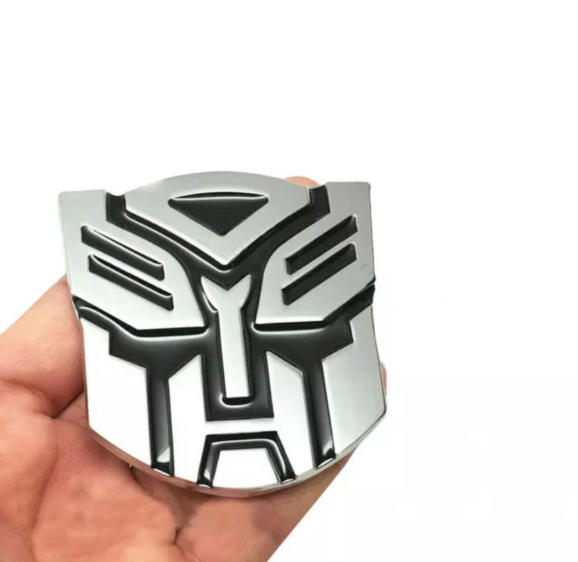 Transformerr Metal Logo 7cmx7cm Marvel Stickers Car Emblem 3D Badge Auto Racing Sport Sticker Grand Tourer Decal-1Piece Metal Logo