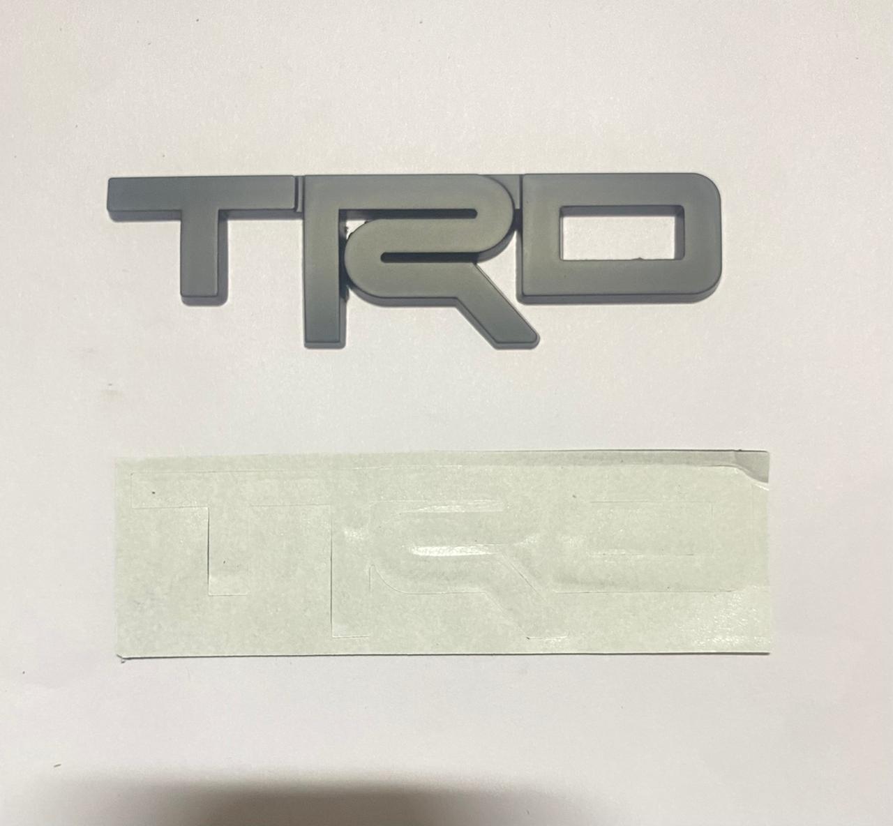 Black TRD Small Logo Car Bike Metal Logo 12.5x3.5cm Car Emblem 3D Badge Auto Racing Sport Sticker Grand Tourer Decal-1PC
