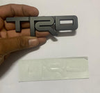 Car Bike Laptop Metal 3D Logo TRD/TRD Long Car Emblems Metal Lo.go, 3D Badge Auto Racing Sport Sticker Universal Grand Tourer Decal. (Chrome Small TRD Grill Logo 12cmX3.5cm)