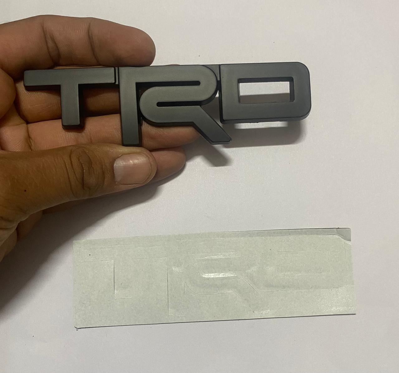 Car Bike Laptop Metal 3D Logo TRD/TRD Long Car Emblems Metal Lo.go, 3D Badge Auto Racing Sport Sticker Universal Grand Tourer Decal. (Chrome Small TRD Grill Logo 12cmX3.5cm)