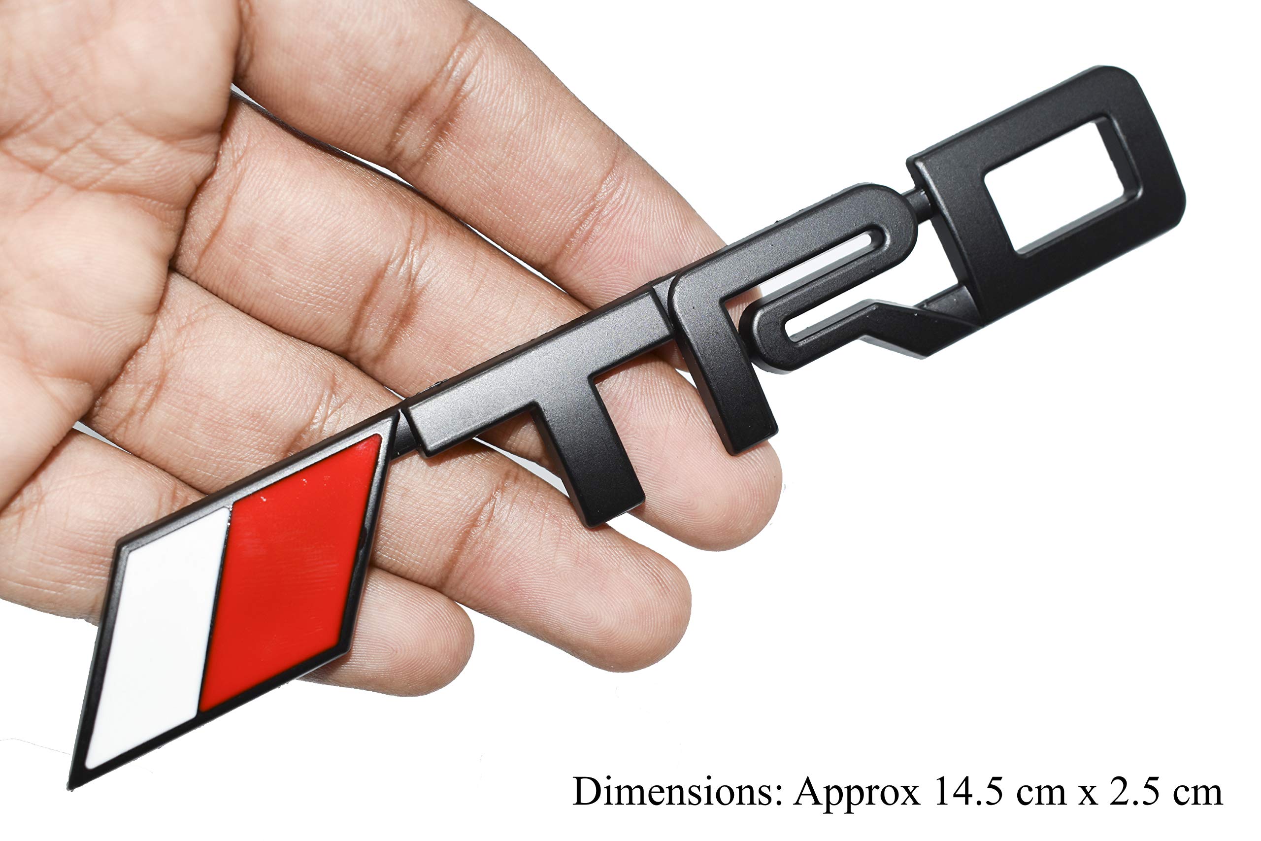 Car Bike Laptop Metal 3D Logo TRD/TRD Long Car Emblems Metal Lo.go, 3D Badge Auto Racing Sport Sticker Universal Grand Tourer Decal. (Chrome Carbon Long TRD Grill Logo 14X2.5)