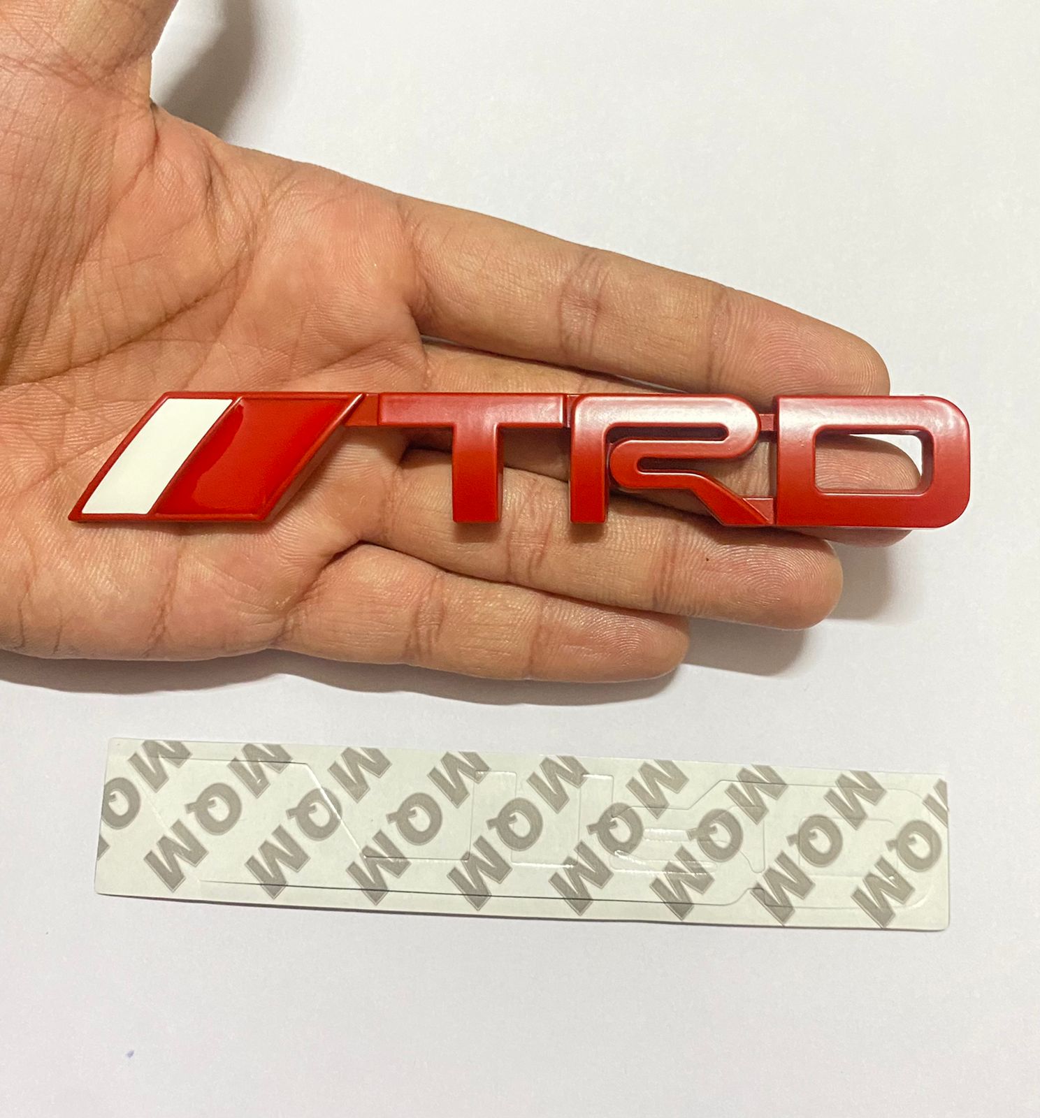 Car Bike Laptop Red Long TRD 3D Logo (14.5cmx2.3cm) TRD Sticker Car Emblem 3D Badge Sticker Auto Racing Sport Logo Grand Tourer Decal.