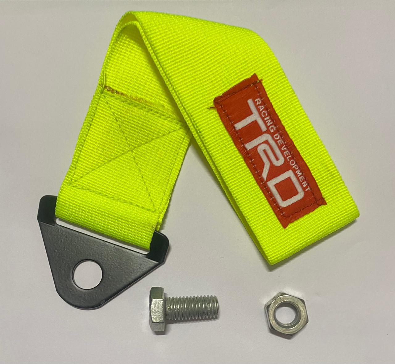 NEON TRD Racing Tow Belt &amp; Strap || TRD Racing Premium Universal Front &amp; Rear Tow Strap/Tow Hook Towing Belt (Nylon, 1000 kg Pull Capacity)