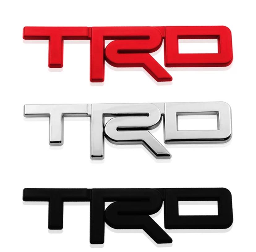 Car Bike Laptop Metal 3D Logo TRD/TRD Long Car Emblems Metal Lo.go, 3D Badge Auto Racing Sport Sticker Universal Grand Tourer Decal. (Chrome Small TRD Grill Logo 12cmX3.5cm)