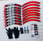 TRD Sports Tyre Sticker for 4 Tire Tyres Customized Permanent Rubber Tire Tyres Sticker Auto Accessories (2 Glue + 2 Gloves Included)