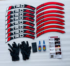 TRD Sports Tyre Sticker for 4 Tire Tyres Customized Permanent Rubber Tire Tyres Sticker Auto Accessories (2 Glue + 2 Gloves Included)