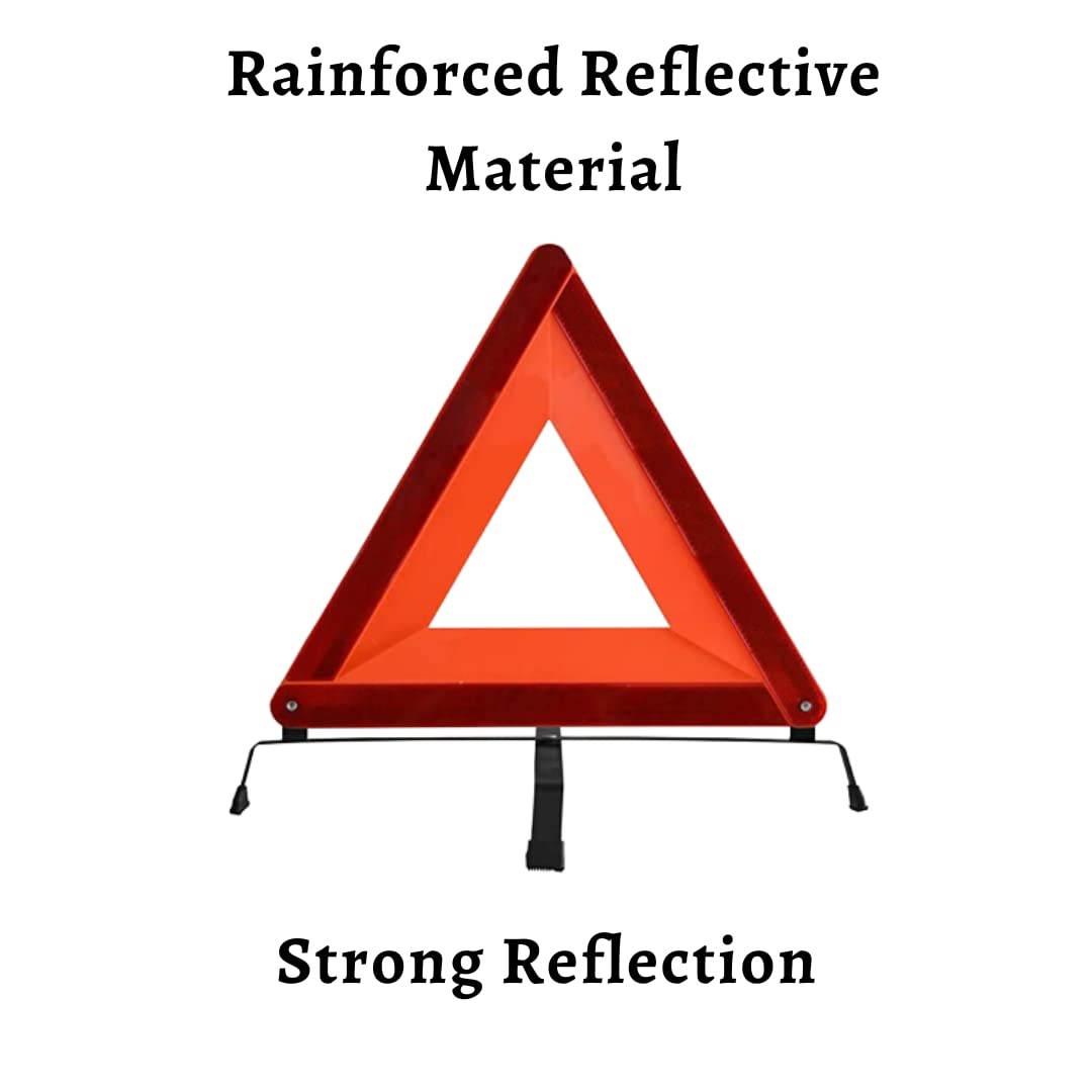Triangle Warning Frame Reflector Warning Frame Emergency Reflector Foldable Warning Triangle Reflector Safety Kit for Vehicles Car Road Reflective Kit For Vehicles JDM Warning Light-1 Piece