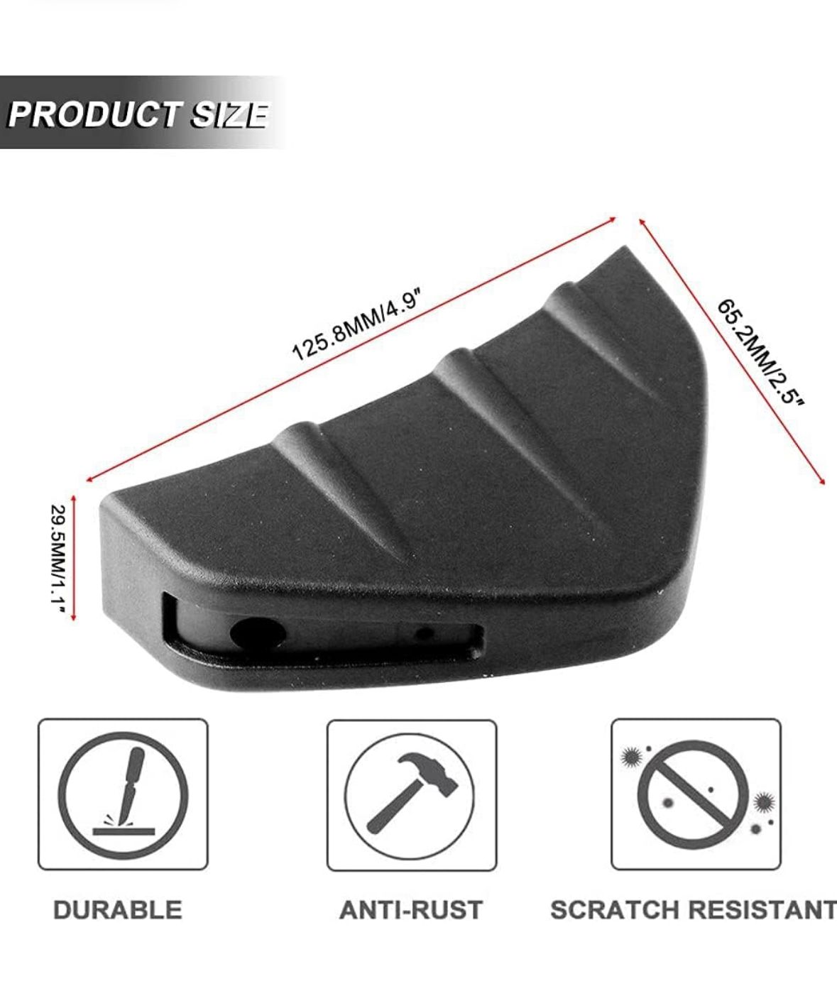 4 PCS Car Rear Bumper Lip Spoiler Universal Bumper Diffuser Shark Fins Pattern Black Auto Anti-Crash Accessories