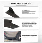 2pc Universal Rear Bumper Diffuser Splitter Canard Protector Spoiler Fin Lip Front Bumper Body Kit