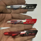 GT Line 3D Logo (11cmx2cm) GT Line Sticker for Car Bike Laptop Emblem 3D Badge Decorative Sticker Universal Auto Racing Sport Logo Grand Tourer Decal.
