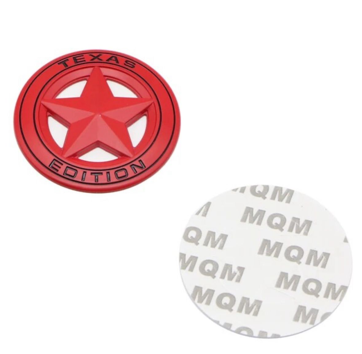 Red Star Texas Edition 3D Metal Sticker (7.5cmx7.5cm) Car Bike Laptop Texas Edition Logo Car Emblem 3D Badge Attractive Sticker Auto Racing Sport Logo Grand Tourer Decal.