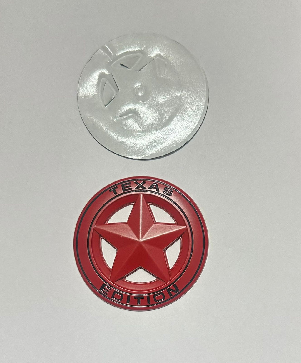 Red Star Texas Edition 3D Metal Sticker (7.5cmx7.5cm) Car Bike Laptop Texas Edition Logo Car Emblem 3D Badge Attractive Sticker Auto Racing Sport Logo Grand Tourer Decal.