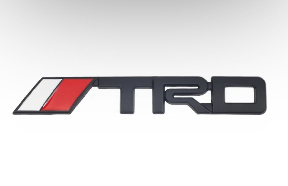 Car Bike Laptop Metal 3D Logo TRD/TRD Long Car Emblems Metal Lo.go, 3D Badge Auto Racing Sport Sticker Universal Grand Tourer Decal. (Chrome Carbon Long TRD Grill Logo 14X2.5)