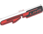 Black-Red GT Line 3D Logo (11cmx2cm) GT Line Sticker for Car Bike Laptop Emblem 3D Badge Decorative Sticker Universal Auto Racing Sport Logo Grand Tourer Decal.