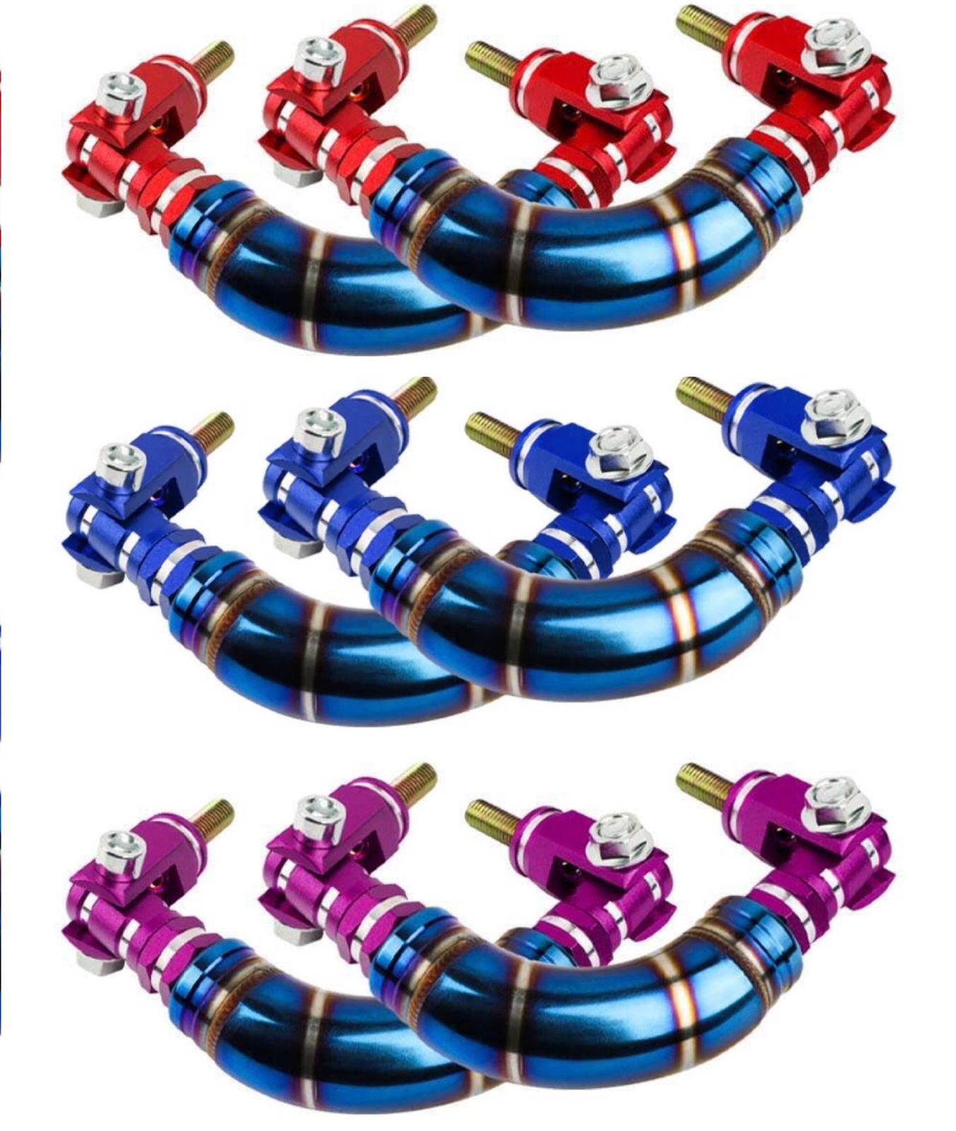 JDM Titanium Roll Bar Grab Support Car Interior Grip Roof Handle Car Roof Handle Grip Burnt Grab Bar Safety Protector