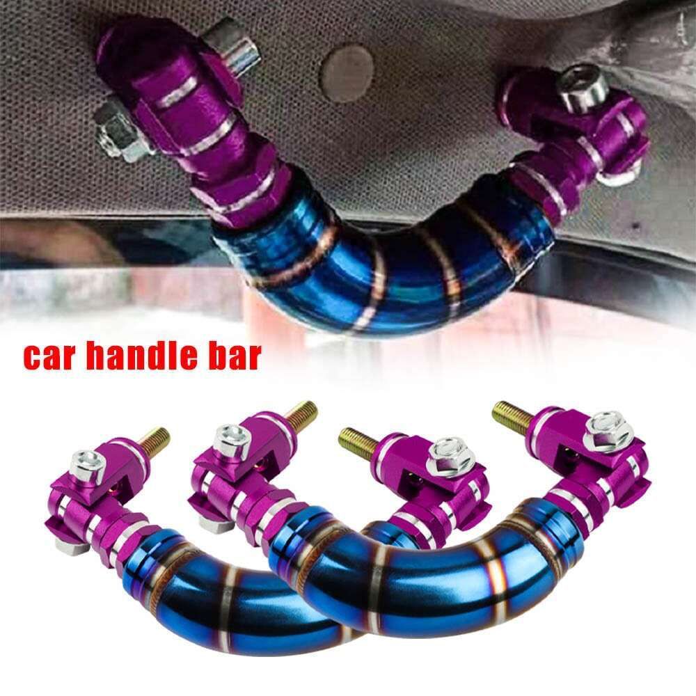 JDM Titanium Roll Bar Grab Support Car Interior Grip Roof Handle Car Roof Handle Grip Burnt Grab Bar Safety Protector