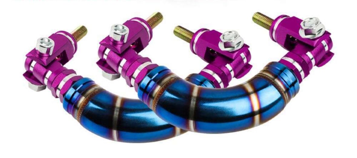JDM Titanium Roll Bar Grab Support Car Interior Grip Roof Handle Car Roof Handle Grip Burnt Grab Bar Safety Protector